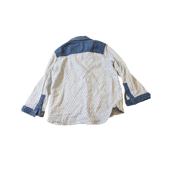 Boys Western Button Down Shirt 23 Months Denim Blue Cowboy Cotton Switzerland - Picture 2 of 4